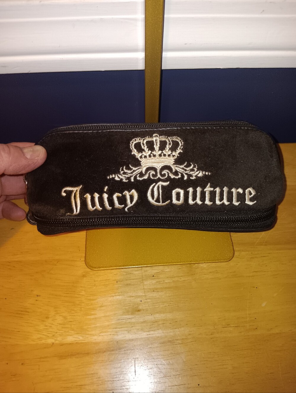Juicy Couture Vintage Y2k Velour Zippy Makeup Pouch